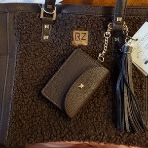 Rachael Zoe NWTs Dark Brown Tote Multiple Inside and Outside Pockets